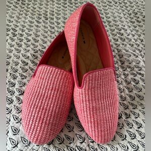 Birdies size 9 lipstick pink raffia shoes